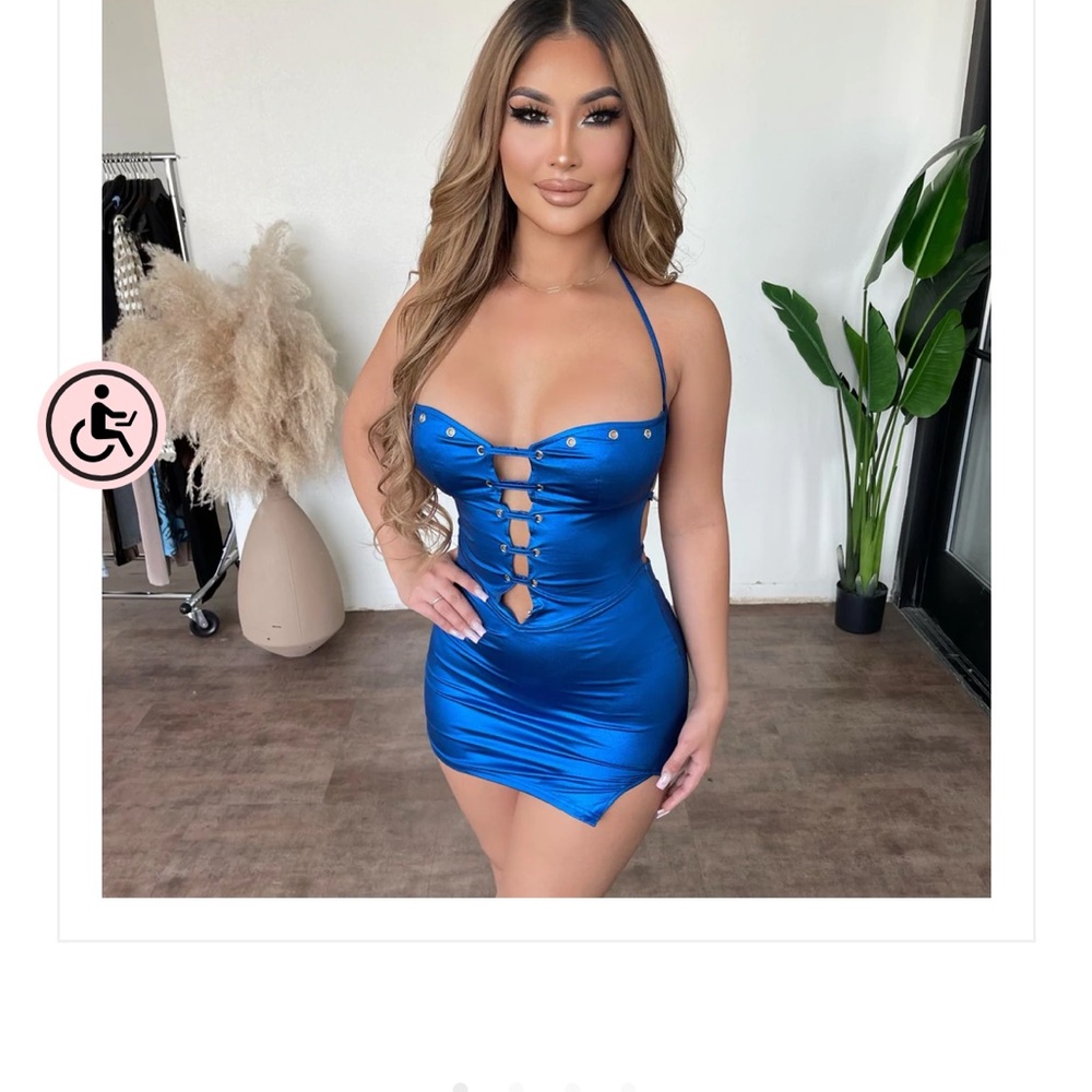 Open-Back Stretch Mini Dress